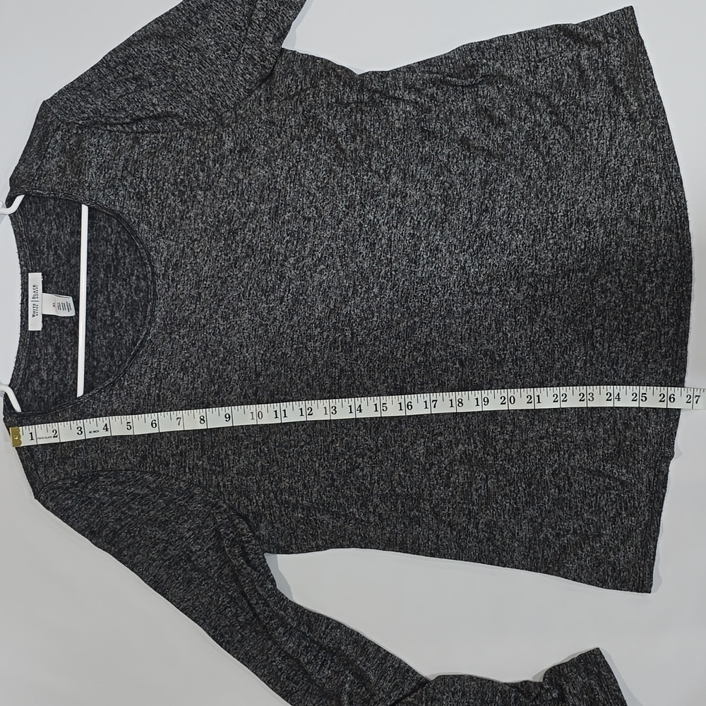 3/$15 White House Black Market - Women's Black Long Sleeve Tee Size XL - Picture 8 of 10
